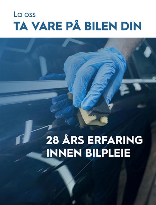 Bilpleie brosjyre omslag