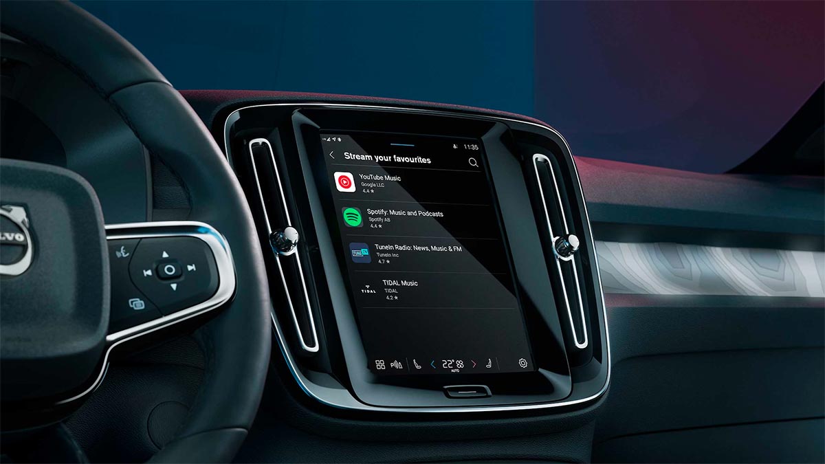 Volvo C40 infotainment