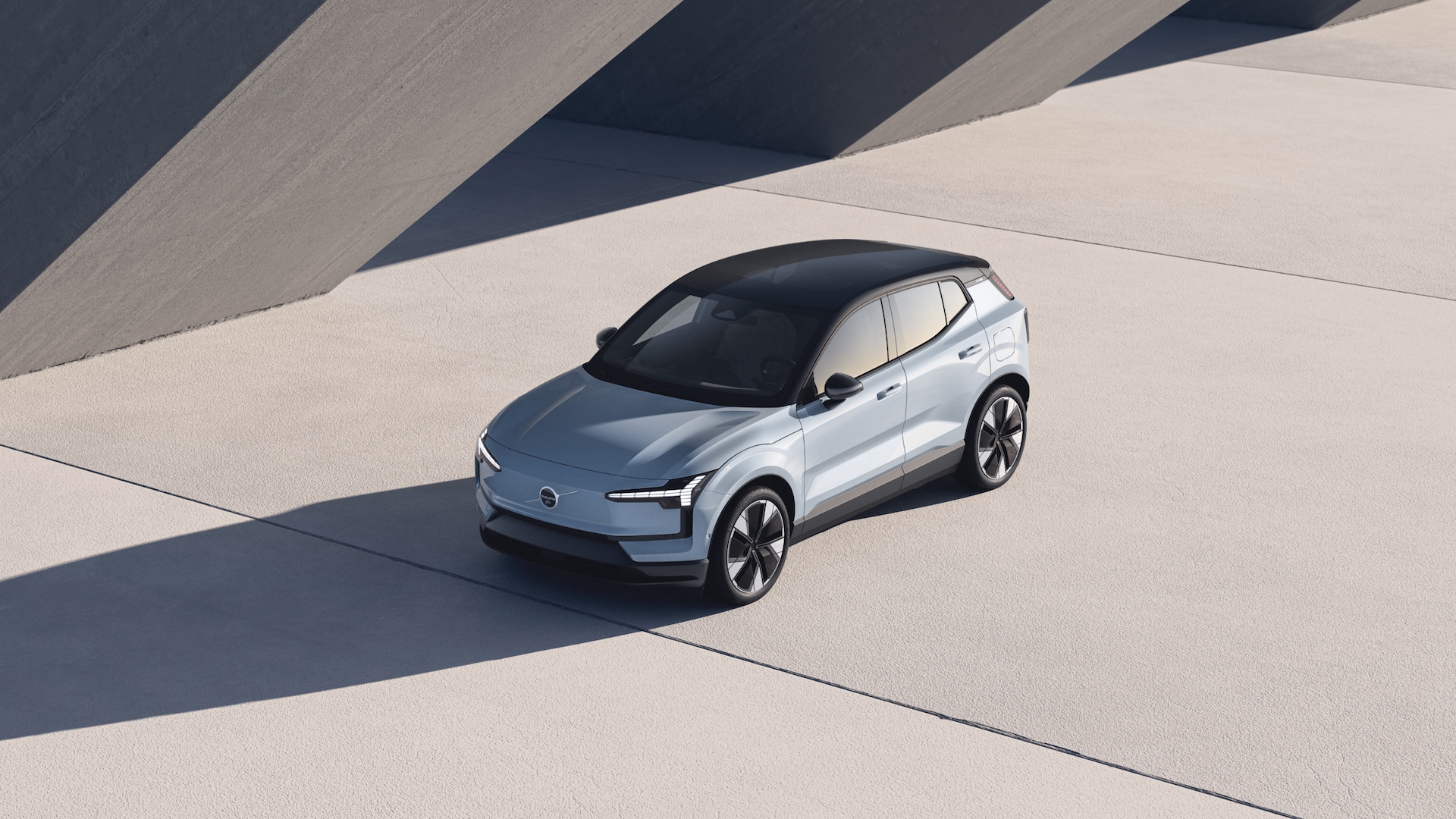 Volvo EX30 på skrå ovenfra