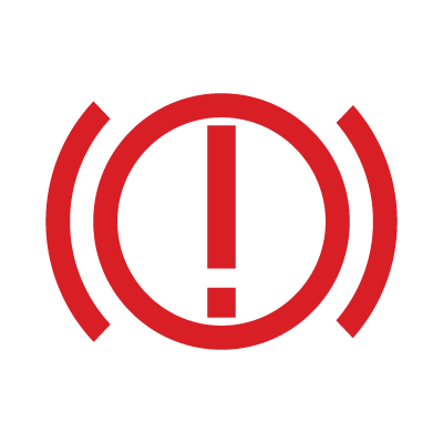 Rød varsellampe bremser