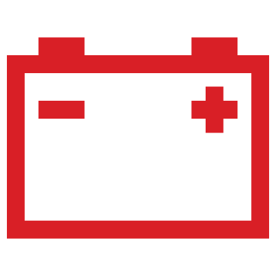 Rød varsellampe for lading