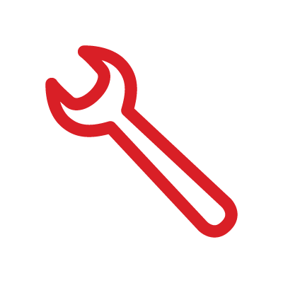 Rød varsellampe for service