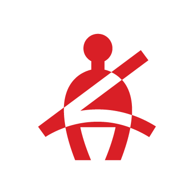 Rød varsellampe for sikkerhetsbelte